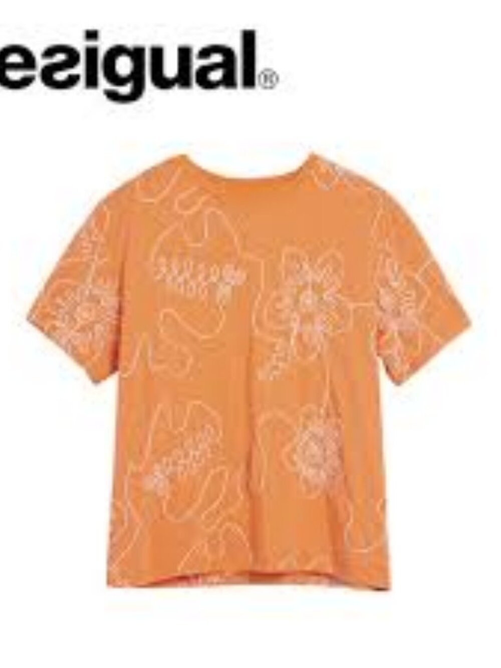 36-B2 NWT DESIGUAL APPLIQUE T-SHIRT